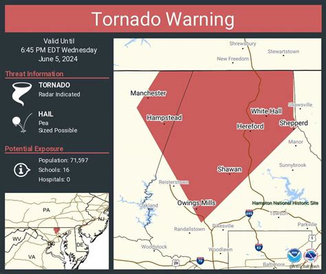 Tornado Warnings Issued Across Parts Of Maryland Updated