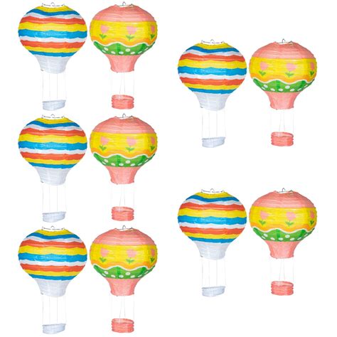 HOMEMAXS Pcs Hot Air Balloon Paper Lanterns Hanging Sky Lanterns Paper Lanterns Decors