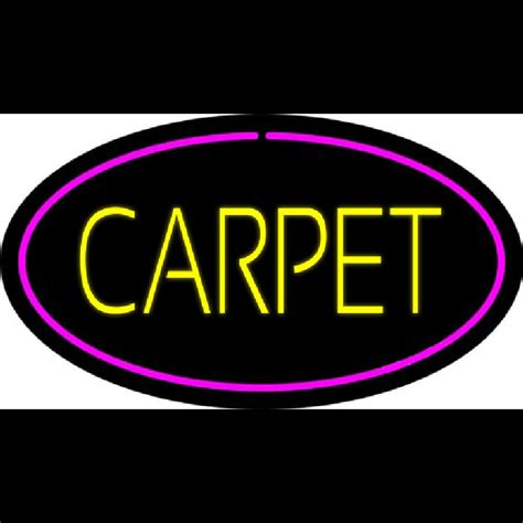 Custom Yellow Carpet Oval Pink Border Neon Sign USA Custom Neon Signs