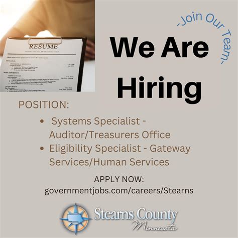 Stearns County MN on Twitter: "Looking for a New Career? Check out what