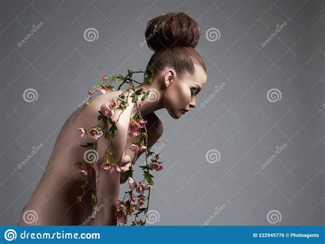Beautiful Naked Woman Like A Flower Stock Photo Image Of Beautiful Lady