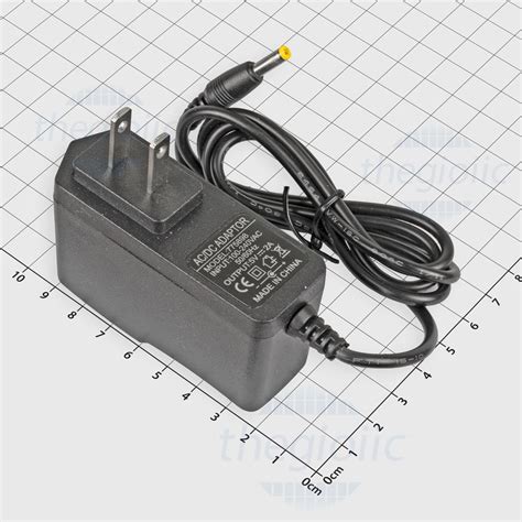 Nguồn Adapter 5v 2a Đầu Dc 40x17mm Dài 1m Vào100240vac Ra 5vdc 2a
