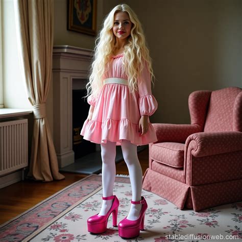 Irish Blonde In A Pink Castle Stable Diffusion Online