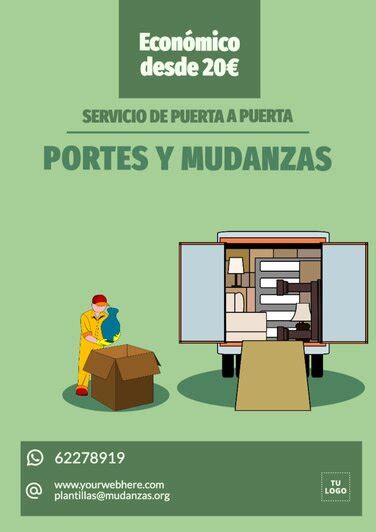 Carteles Para Mudanzas Portes Y Fletes Editables