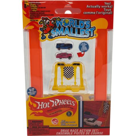 Mattel Worlds Smallest Hot Wheels Set Drag Race Action Set Piece Cars Canadawide