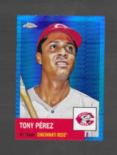 TONY PEREZ 2022 Topps Chrome Platinum 411 BLUE BLASTER PRISM REFRACTOR