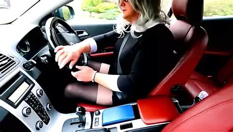 Amateur Crossdresser Kellycd2022 Horny Carpark Masturbation In Stockings And Heels Big Cumshot