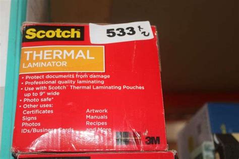Scotch Thermal Laminator Dallas Online Auction Company