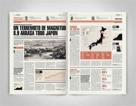 Newspaper Design 01 By Boris Vargas Vasquez Via Behance Newspaper