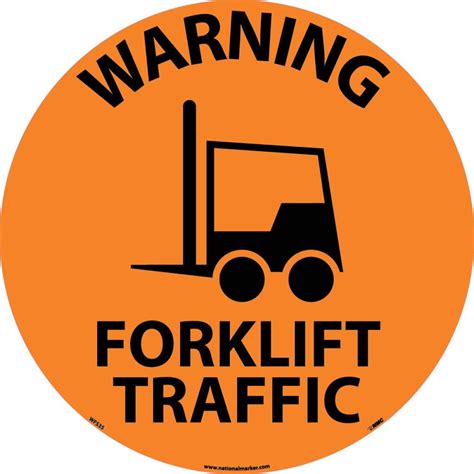 WARNING FORKLIFT TRAFFIC WALK ON FLOOR SIGN (WFSM35)