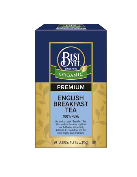 Organic English Breakfast Tea Bags - Best Yet Brand