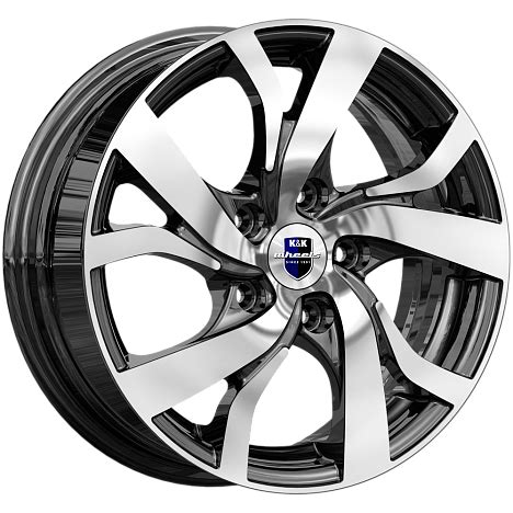 Литые диски Палермо (КС668) 6.000xR15 5x114.3 DIA67.1 ET39 алмаз черный ...