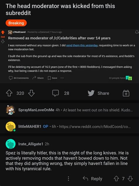 Reddit Lies On Twitter Spez Is Literally Hitler This Is The Night