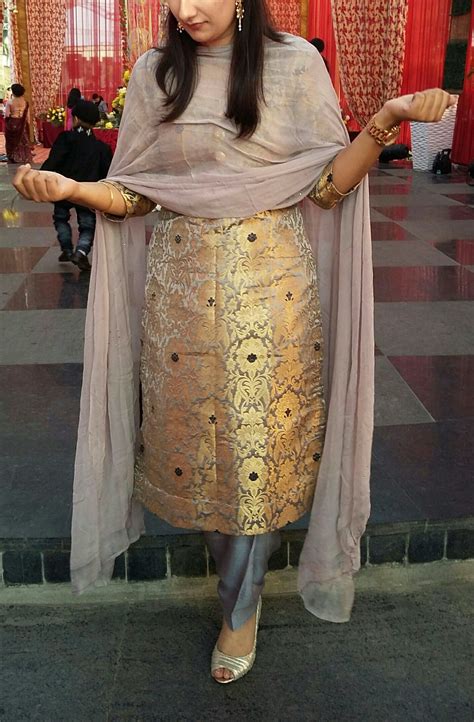 Grey Brocade Suit Brocade Suits Kurti Designs Beautiful Dress Designs