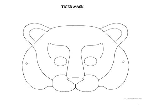 Раскраска тигра маска - 79 фото