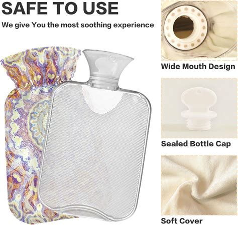 NAANLE Mandala Marble Paisley Hot Water Bottle 1L Pain Relief Heat Therapy For Cramps Buy