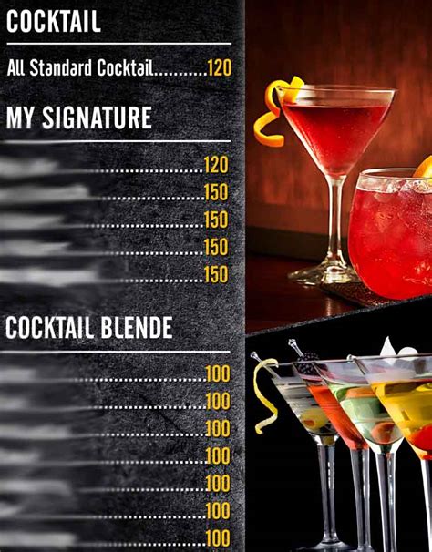 Drink Menu Restaurant Bar Graphic Design Cover And Printing Service