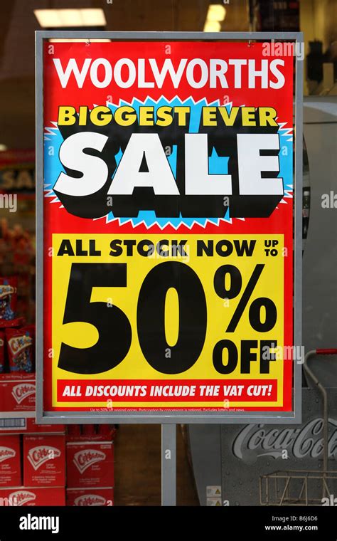 Woolworths Closing Down Sale In Peterborough Stock Photo Alamy