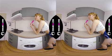 VR Video With Big Tits Teen Lilly Mays Masturbates With Pink Dildo