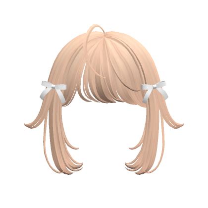 Adorable Bangs With Ribbons Blonde Roblox