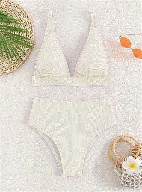 2023 New European And American AliExpress Bikini Solid Color Backless Sexy Bikini Swimsuit Women