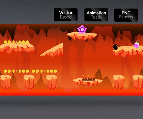 Lava Cave Royalty Free Game Art