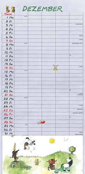 Janosch 2025 Familienplaner Familien Timer Termin Planer Kinder