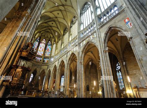 Interior of St Vitus Cathedral Hradcany Castle Czech Republic Prague Stock Photo: 27214393 - Alamy