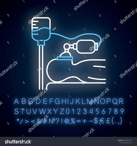 Anesthesia Neon Light Icon Medical Procedure Vector De Stock Libre De