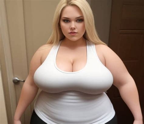 Obese Blonde In White Shirt Wide Edition By Obesegtavbikinigirl On