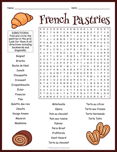 French Pastries Names