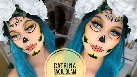 Maquillaje De Catrina Glam Facil Neon Para El Dia De Los Muertos