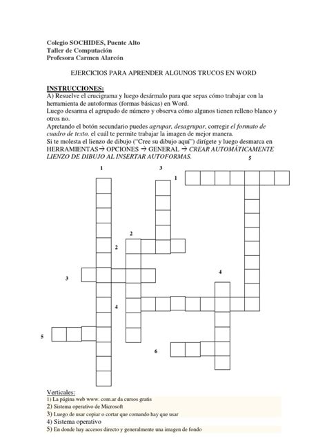 Ejercicios Para Aprender Algunos Trucos En Word Microsoft Word