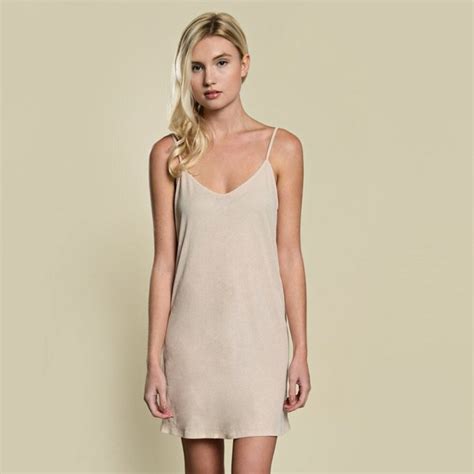 Nude Slip Dress Women Etsy