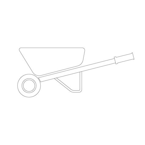 Premium Vector Wheelbarrow Vector Icon