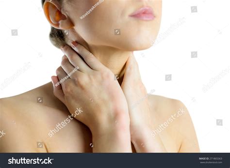 Nude Woman Neck Injury On White Stock Photo Shutterstock