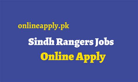 Join Sindh Rangers Jobs Online Apply Last Date