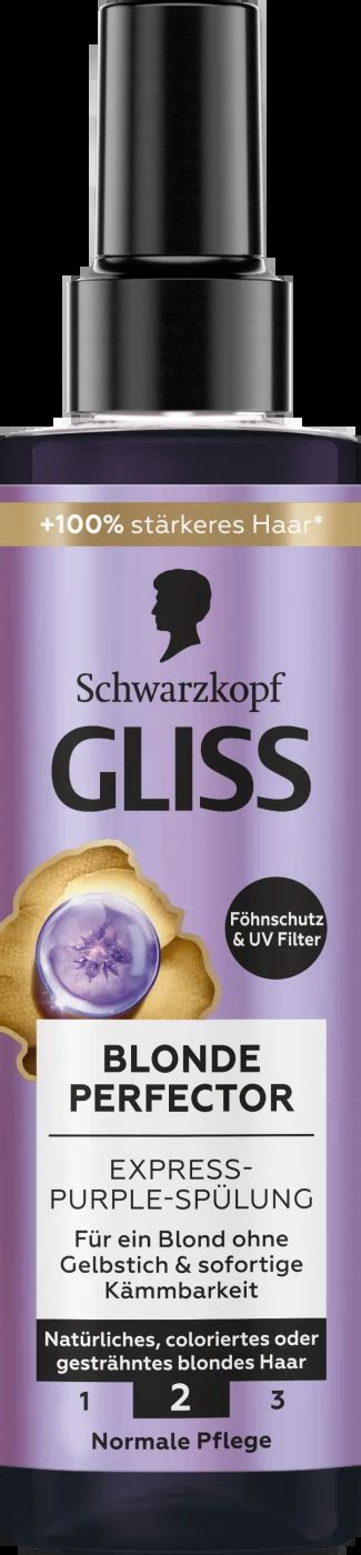 Schwarzkopf GLISS Express Purple Blonde Perfector Spray Ml Duitse