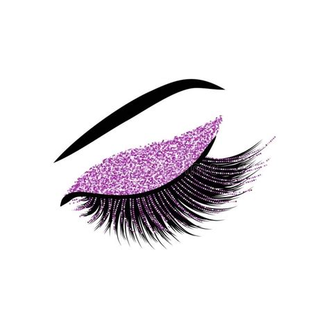 Lashes With Glitter Vector Illustration Royalty Free Illustration