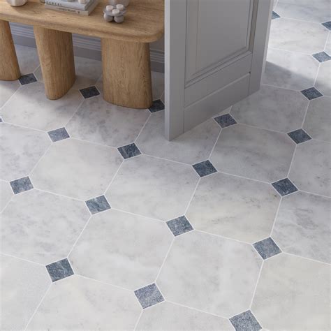 octagon marble floor tile elongated octagon waterjet mosaic crema