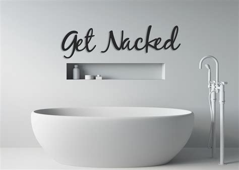 Get Naked Metal Wall Sign Bathroom Signs Metal Bathroom Wall Art Bedroom Decor Wall Art