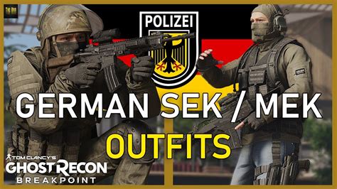 German SEK MEK Police Tactical Unit Outfit Guide Showcase Ghost