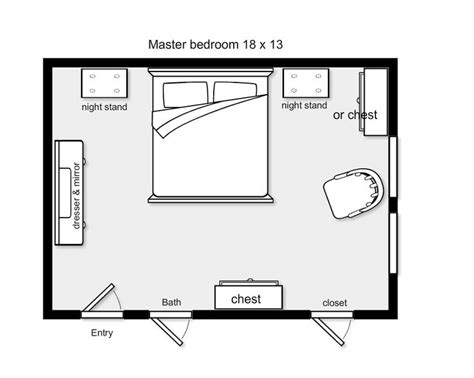 Bedroom layout | Bedroom layouts, Layout, Floor plans
