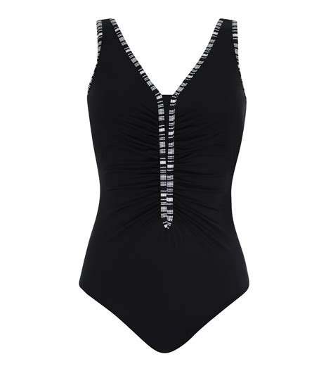 Maillot de bain P femme froncé noir Sunmarin Lingerie Sipp