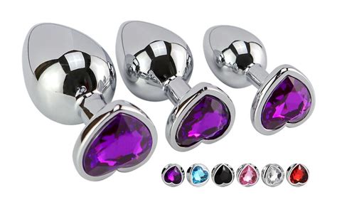 Up To Off On Pcs Metal Jeweled Anal Plug Groupon Goods