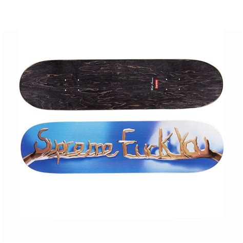 Supreme Fuck You Skateboard Blue Deck X In In Depop