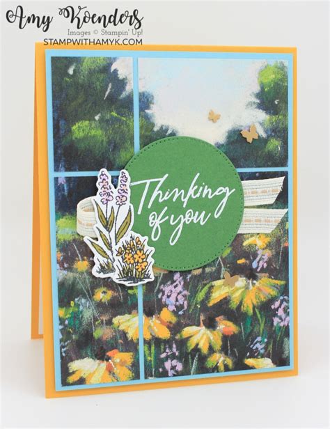 Stampin Up Garden Meadow Thinking Of You Card With Video Tutorial