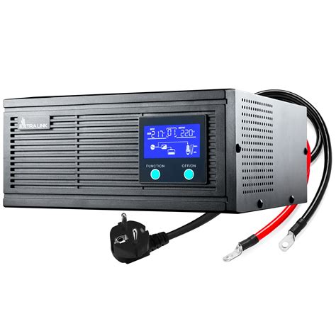 Инвертор, Extralink, 1200VA/1000W, Чиста синусоида, Напрежение на ...