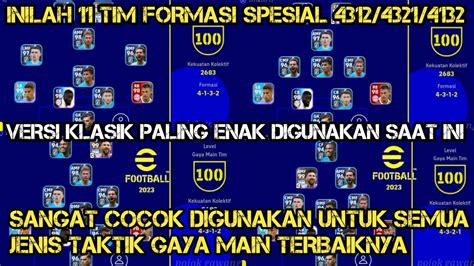 INILAH 11 TIM FORMASI POSISI TERBAIK VERSI KLASIK PALING ENAK DIGUNAKAN