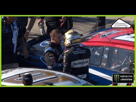 Matt DiBenedetto Confronts Aric Almirola On Pit Road After Pocono Race